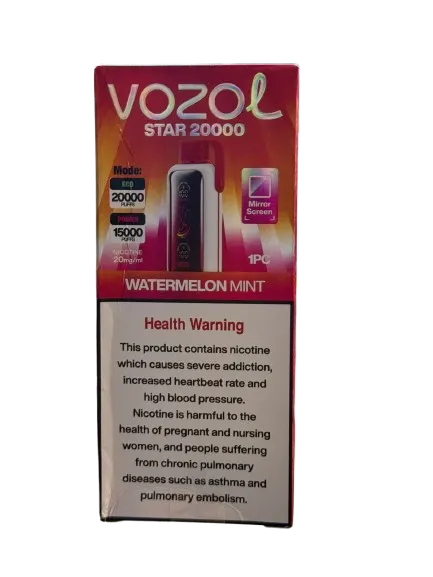 Vozol star فيب بنكهة البطيخ والنعناع 20,000 سحبة