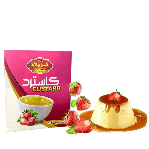 طيبات كربلاء كاسترد بنكهة الفراولة