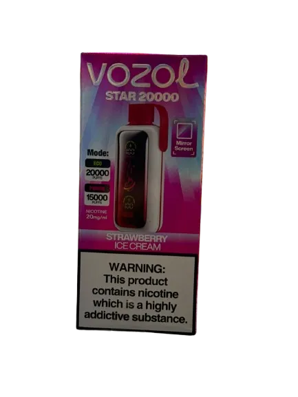 Vozol star فيب بنكهة آيس كريم الفراولة 20,000 سحبة
