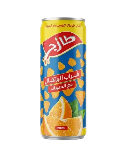 طازج شراب البرتقال مع الحبيبات 240مل