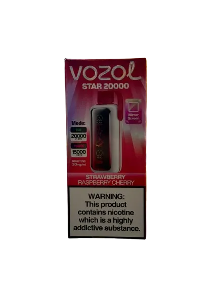 Vozol star فيب بنكهة الفراولة وتوت العليق والكرز 20,000 سحبة