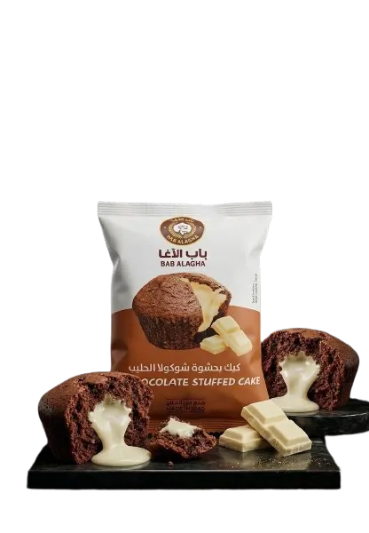 كب كيك باب الاغا بحشوة الشوكولا والحليب