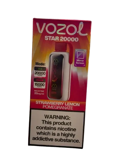 Vozol star فيب بنكهة الفراولة والليمون والرمان 20,000 سحبة