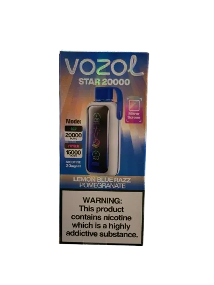 Vozol star فيب بنكهة الليمون والتوت الأزرق والرمان 20,000 سحبة