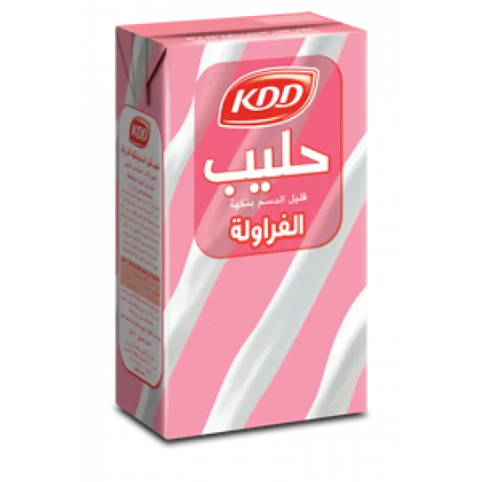 حليب كي دي دي بالفراولة وسط
