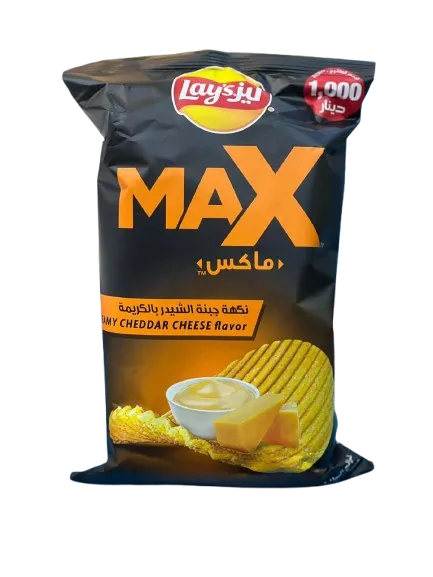 ليز ماكس عائلي نكهة جبنة الشيدر بالكريمة