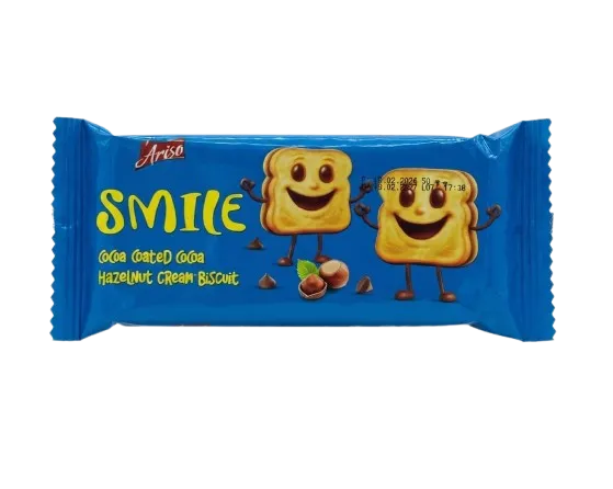 سمايل بسكويت بالشوكولاته والبندق
