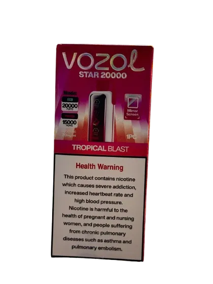 Vozol star فيب بنكهة انفجار الفواكه الاستوائية 20,000 سحبة